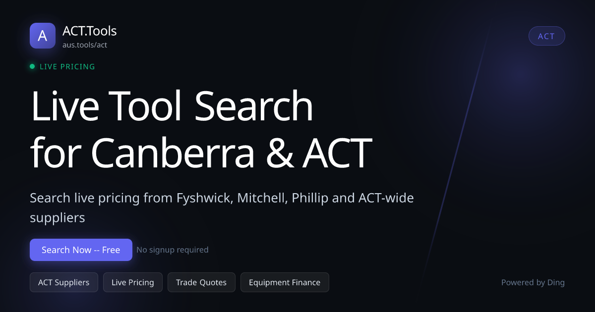 ACT.Tools -- Compare Live Tool Prices in Canberra & ACT | Fyshwick ...